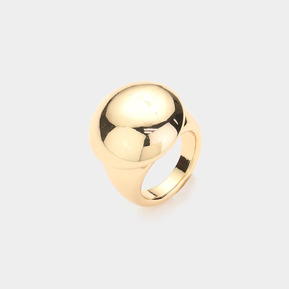 Sensibling Corp. – Großhandel Cocktail-/Statement-Ring – Metallener, kräftiger Kuppel-Statement-Ring0