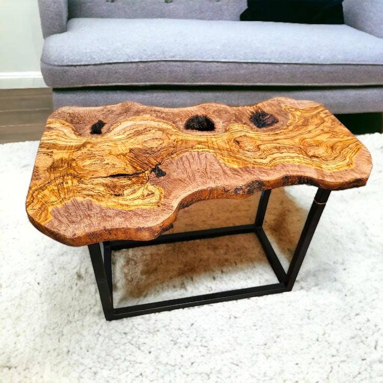 Oliveart - Vendita all'ingrosso Tavolini - Tavolino Rettangolare con Struttura in Metallo1