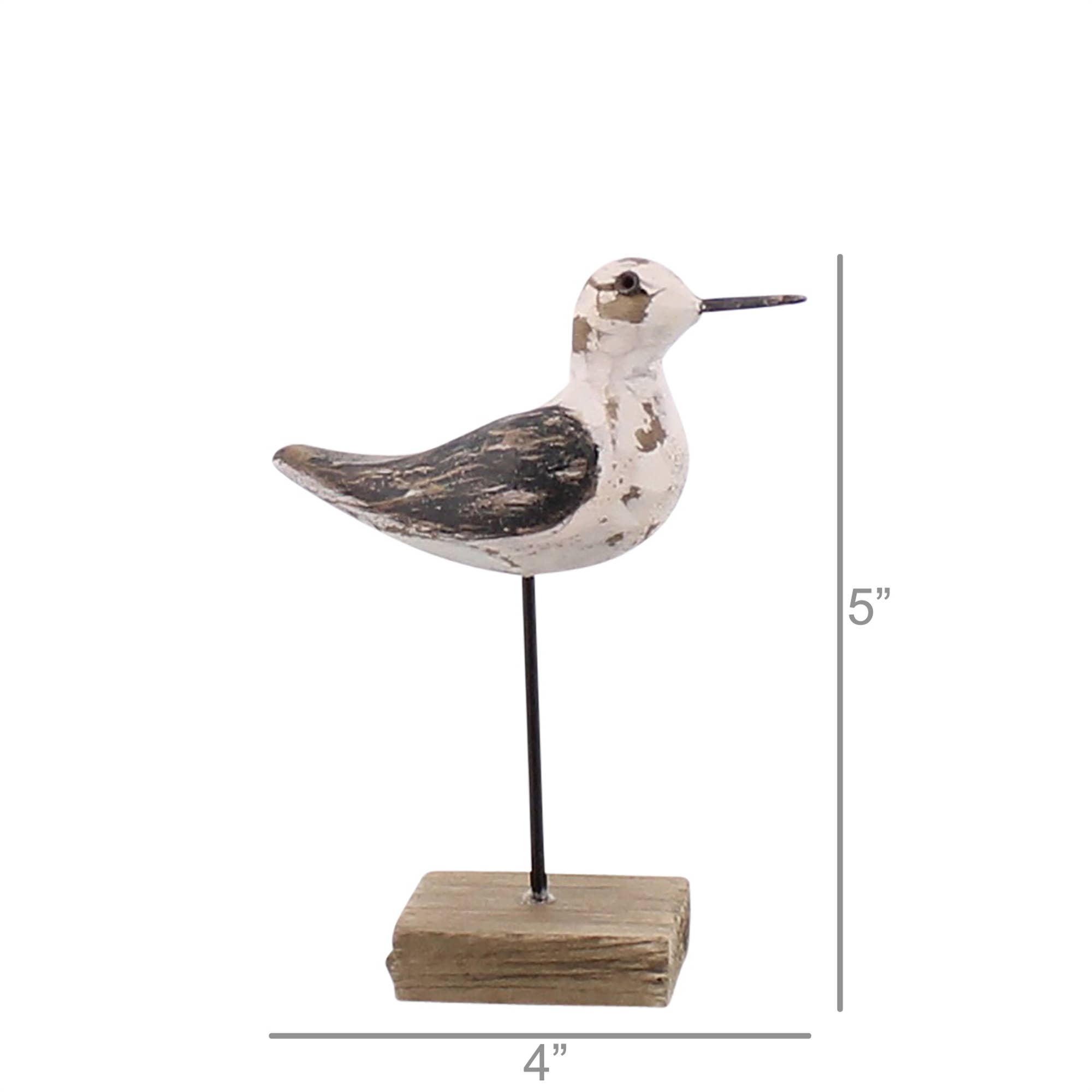 HomArt – Großhandel Tischdeko – Kelso Wood Seagull - Sm - Weiß & Schwarz1
