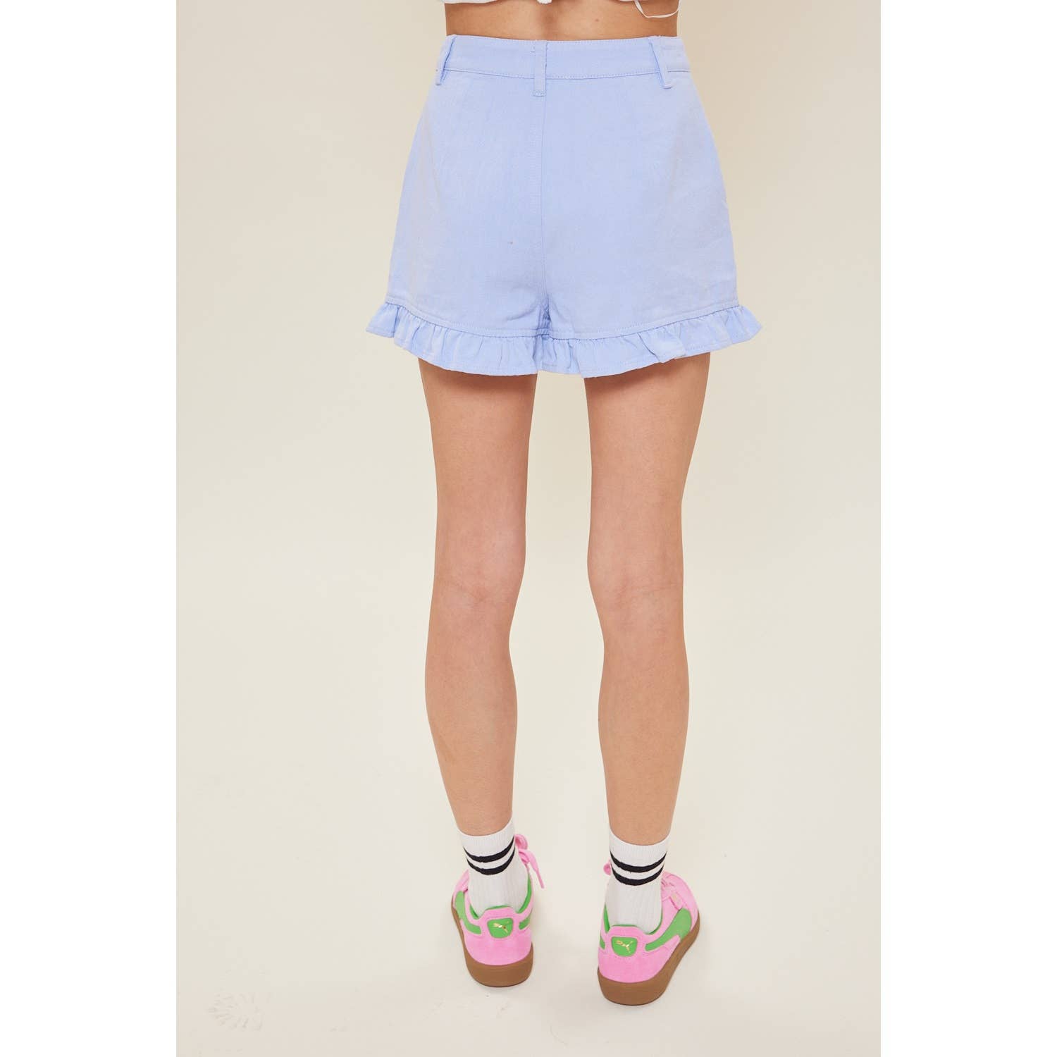 idem ditto – wholesale Shorts – Women’s – RUFFLED HEM COTTON SHORTS WITH POCKETS14