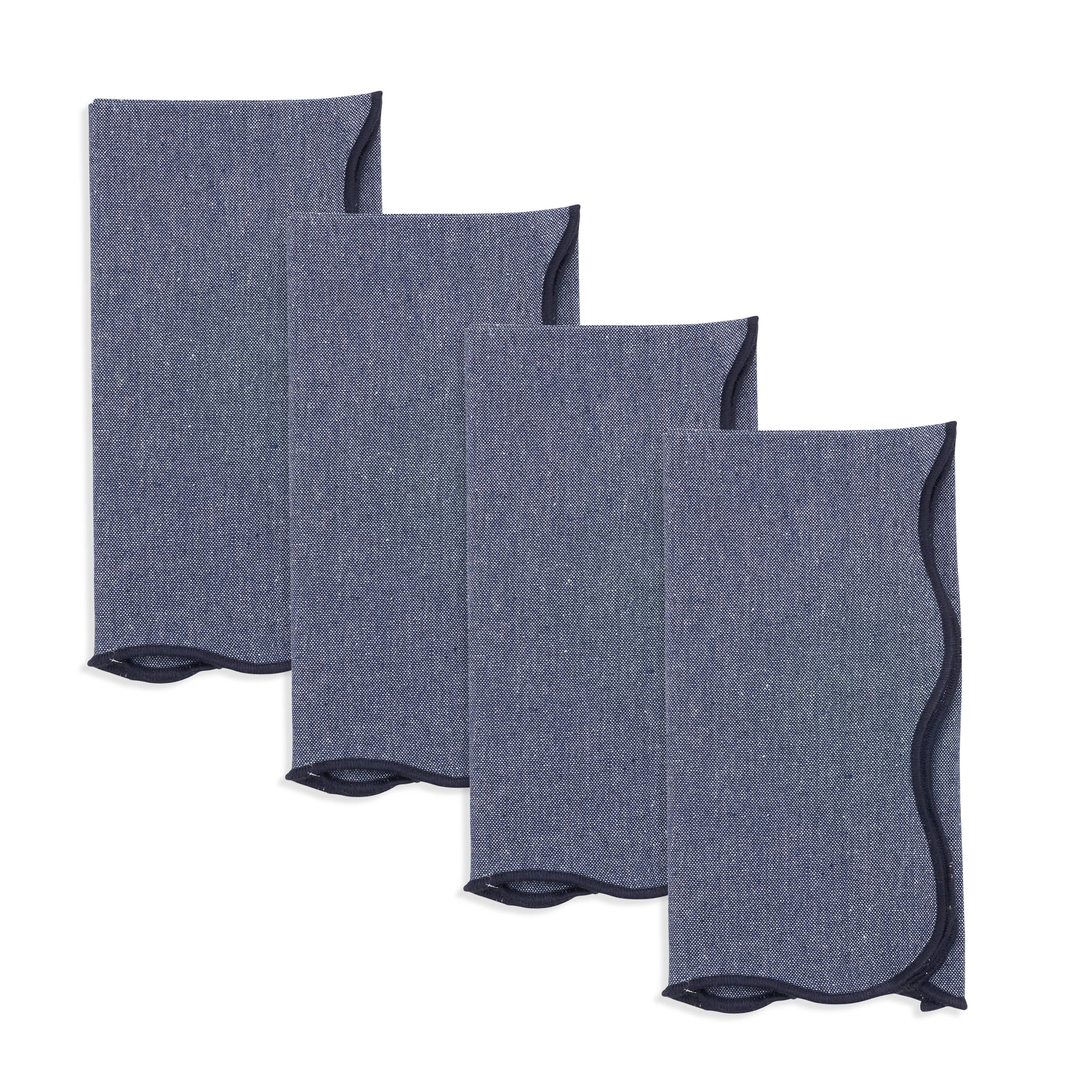 Blue Eco Chic Scallop Napkin for wholesale on Faire1