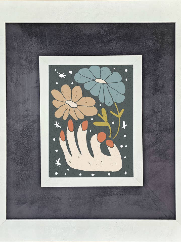 Boho Abstract IV with White Terra Cotta and Fabric for wholesale by The Brightener Group