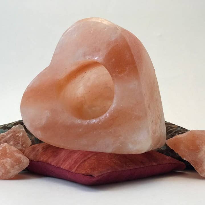 Himalayan Trading Co.® - Wholesale Candle Holder - Himalayan Salt Tealight Heart Candle Holders (2 Pack)7