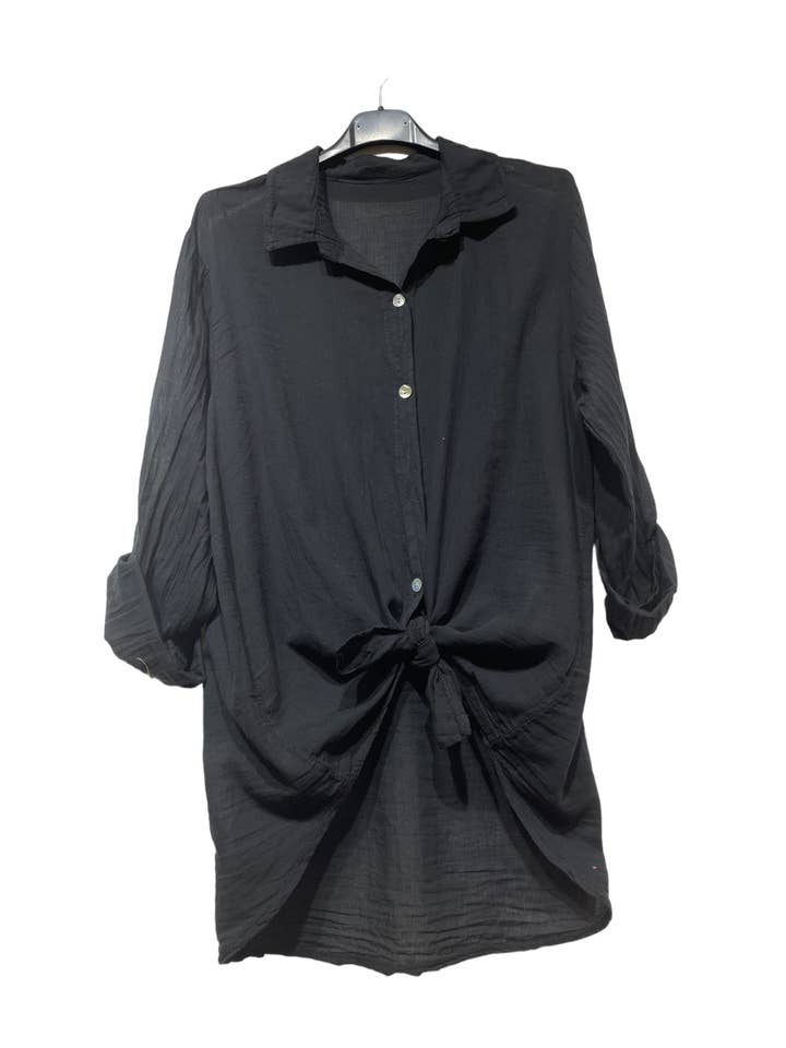 LINEN & COTTON HOUSE – wholesale Tröja med knappar – Dam – BUNDEN BOMULLSSKJORTA 42602 28