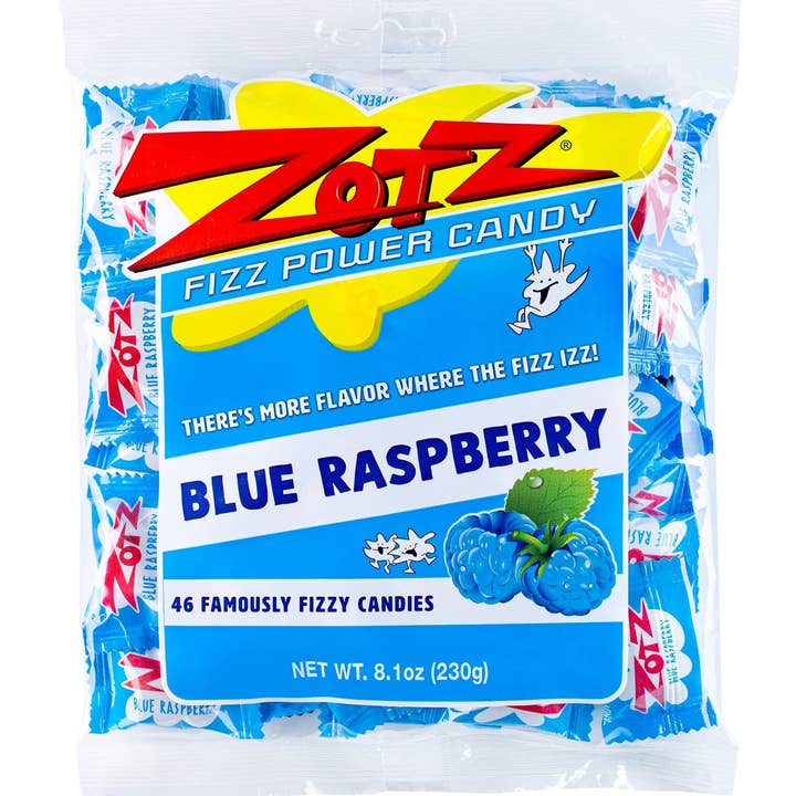 Zotz 46 Ct 8.1 Oz Blue Raspberry Wrapped for wholesale by Long Island Candy Factory
