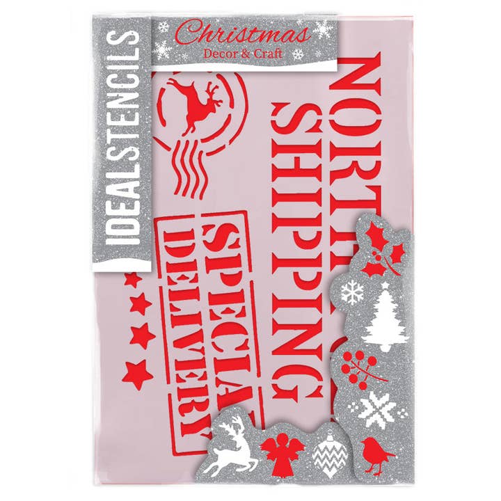 Estêncil de entrega especial de Natal por atacado de Ideal Stencils
