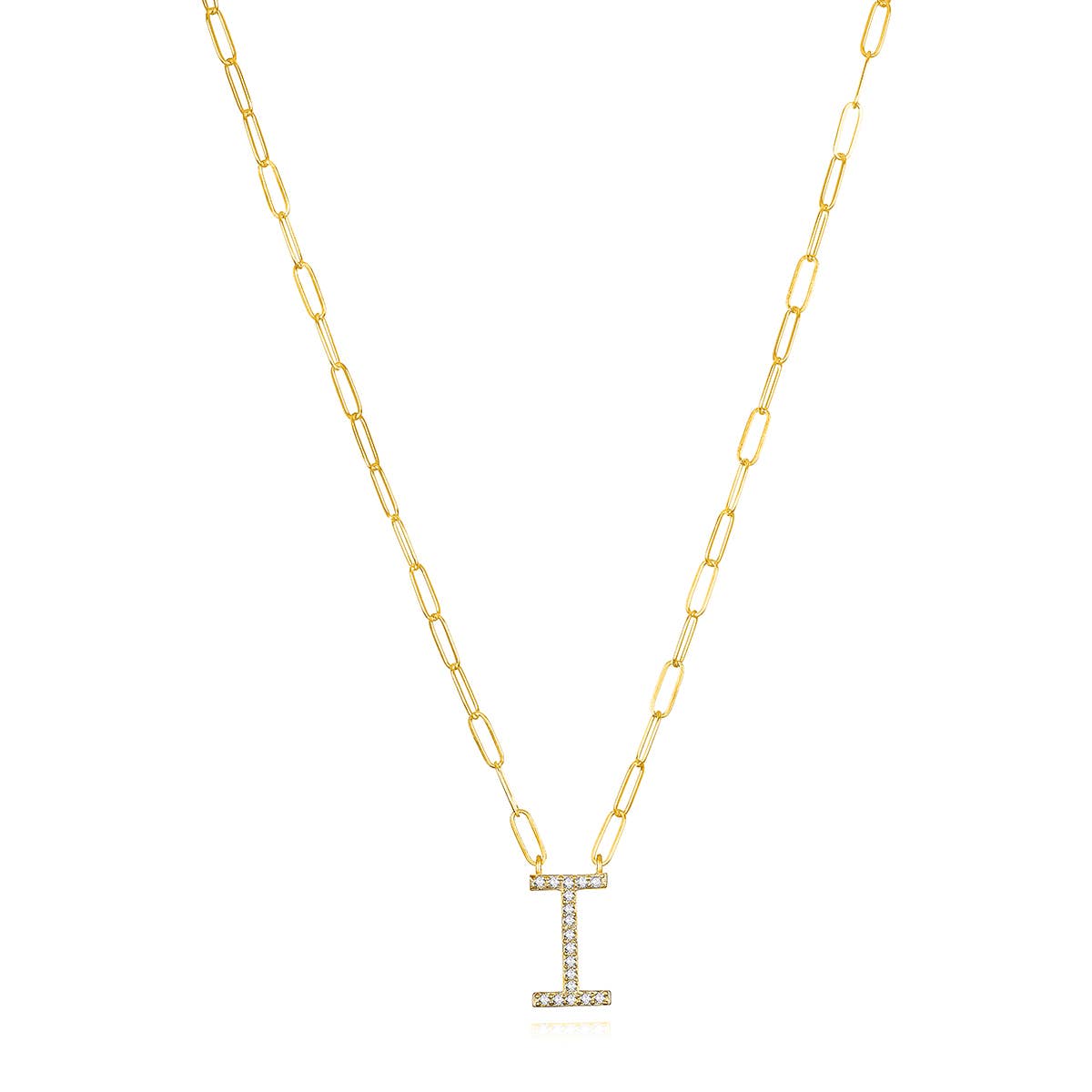 Amelia Rose Jewelry - Wholesale Pendant/Charm Necklace - Grand Diamond Initial Necklaces-All Letters Gold16