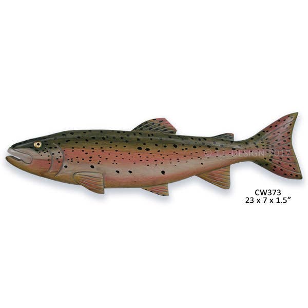 T.I. Design - Wholesale Sculpture - Rainbow Trout Hand-Carved
