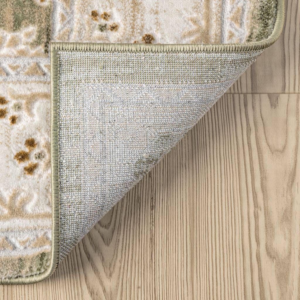 Abani Rugs – Großhandel Teppichvorleger – Abani Teppiche Ivy Vintage Grüner Floraler Bereichsteppich3