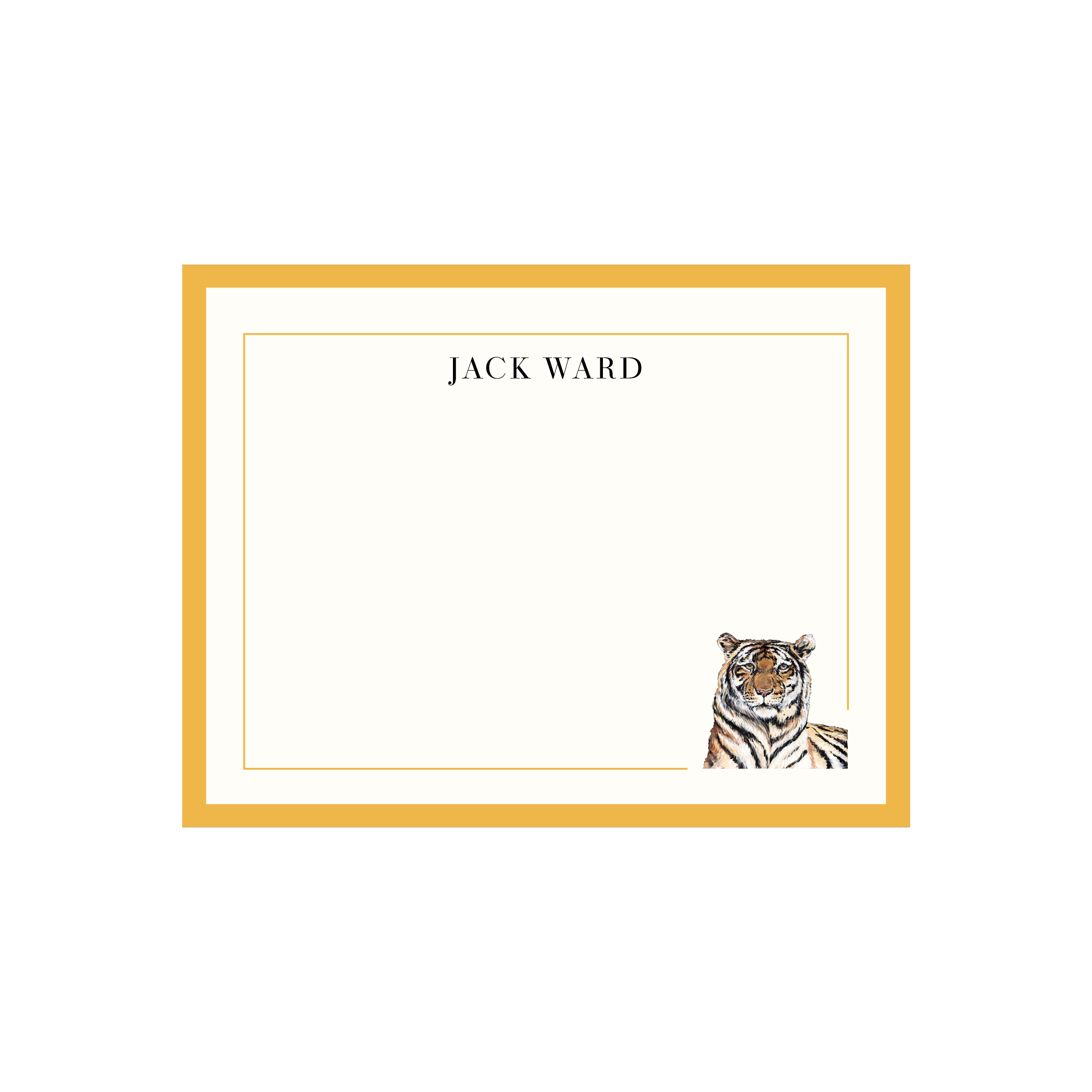Mads Studio & Co. - Wholesale Stationery/Notecard Set - Gold Tiger Flat Notecards1