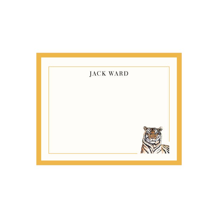 Mads Studio & Co. - Wholesale Stationery/Notecard Set - Gold Tiger Flat Notecards1