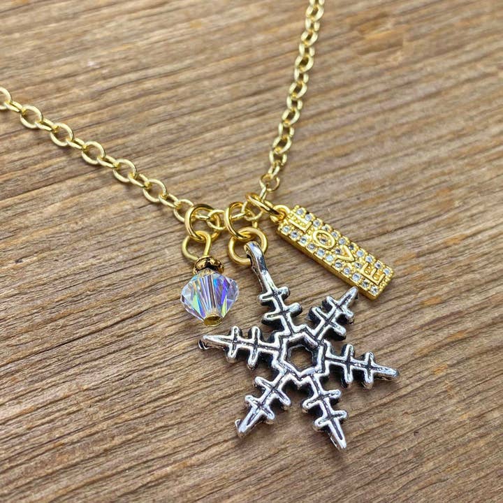 Sun & Snow Cluster Necklace for wholesale by Cool Water Jewelry