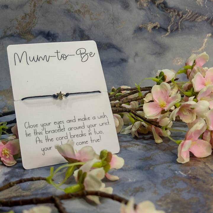 Mum to Be Wish Bracelet for wholesale by Rose Blossom Gifts