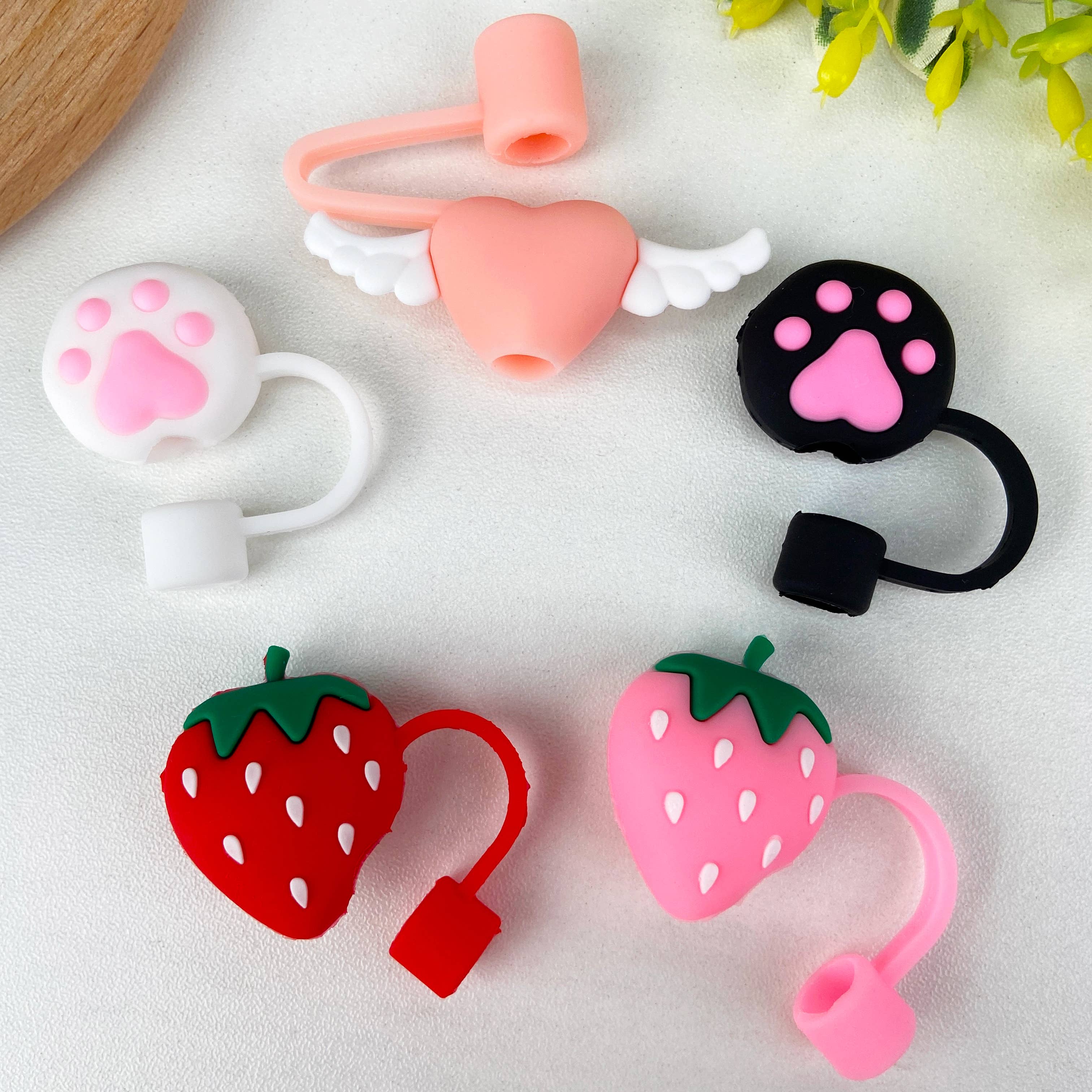 SoapElenGlen - Wholesale Drinking Straw - Cute dustproof drinkware straw plug straw cover straw cover22