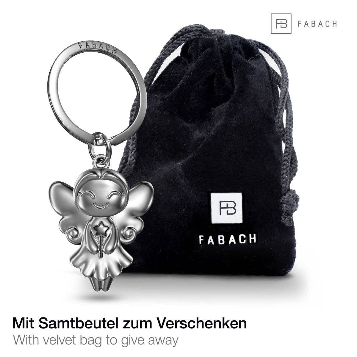 FABACH – Die Schlüsselanhänger-Schmiede – Großhandel Schlüsselanhänger – Unisex – "Fairy" Schlüsselanhänger Fee mit Zauberstab - Niedlicher Glücksbringer Wunschfee Wunscherfüller5