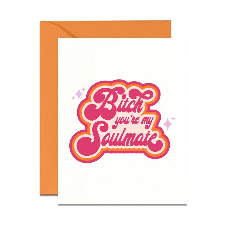 No Yeah For Sure - Vente Cartes de déclaration d'amour - Carte Tu es Mon Âme Sœur | Carte Drôle pour la Journée des Amies