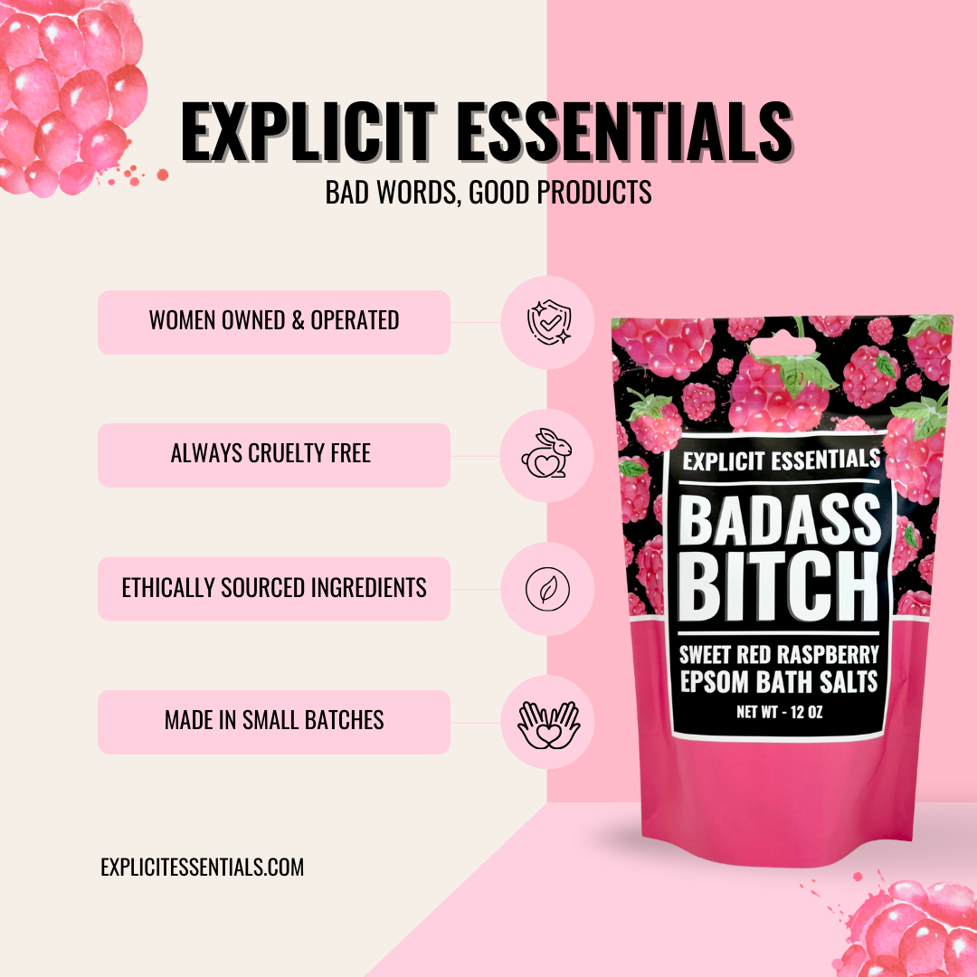 Explicit Essentials - Wholesale Bath Salts - Bad Ass Bitch Bath Salts 12oz Bag   2