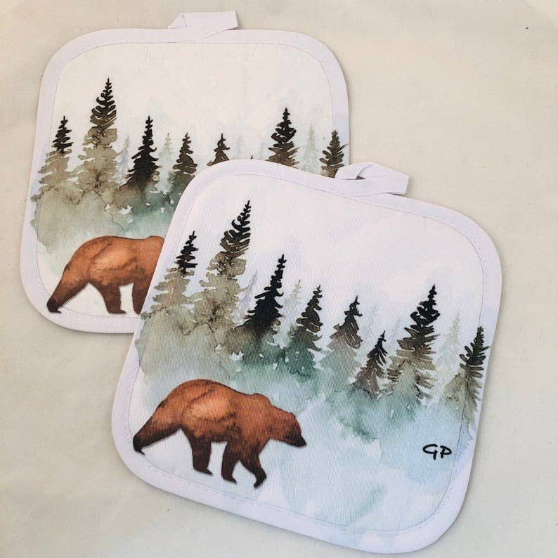 GP Originals - Wholesale Oven Mitt/Pot Holder - Evergreen Bear Pot Holder5