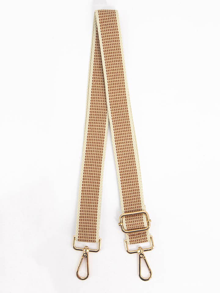 Jenna Woven Bag Strap - Neutral, Rattan for wholesale by Sarta Accessories