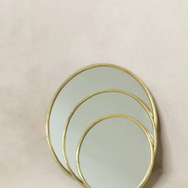 High crafty - Wholesale Wall Mirror - Handmade Moroccan Round Mirror with Golden Brass Frame8