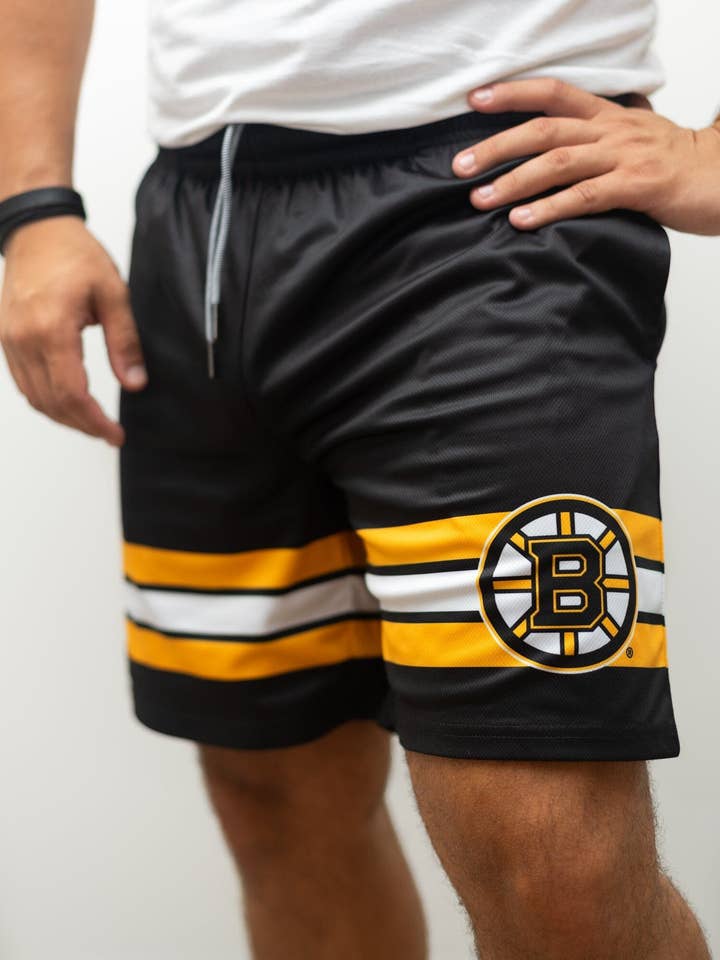 Boston Bruins Calção Hóquei Mesh por atacado de Bench Clearers