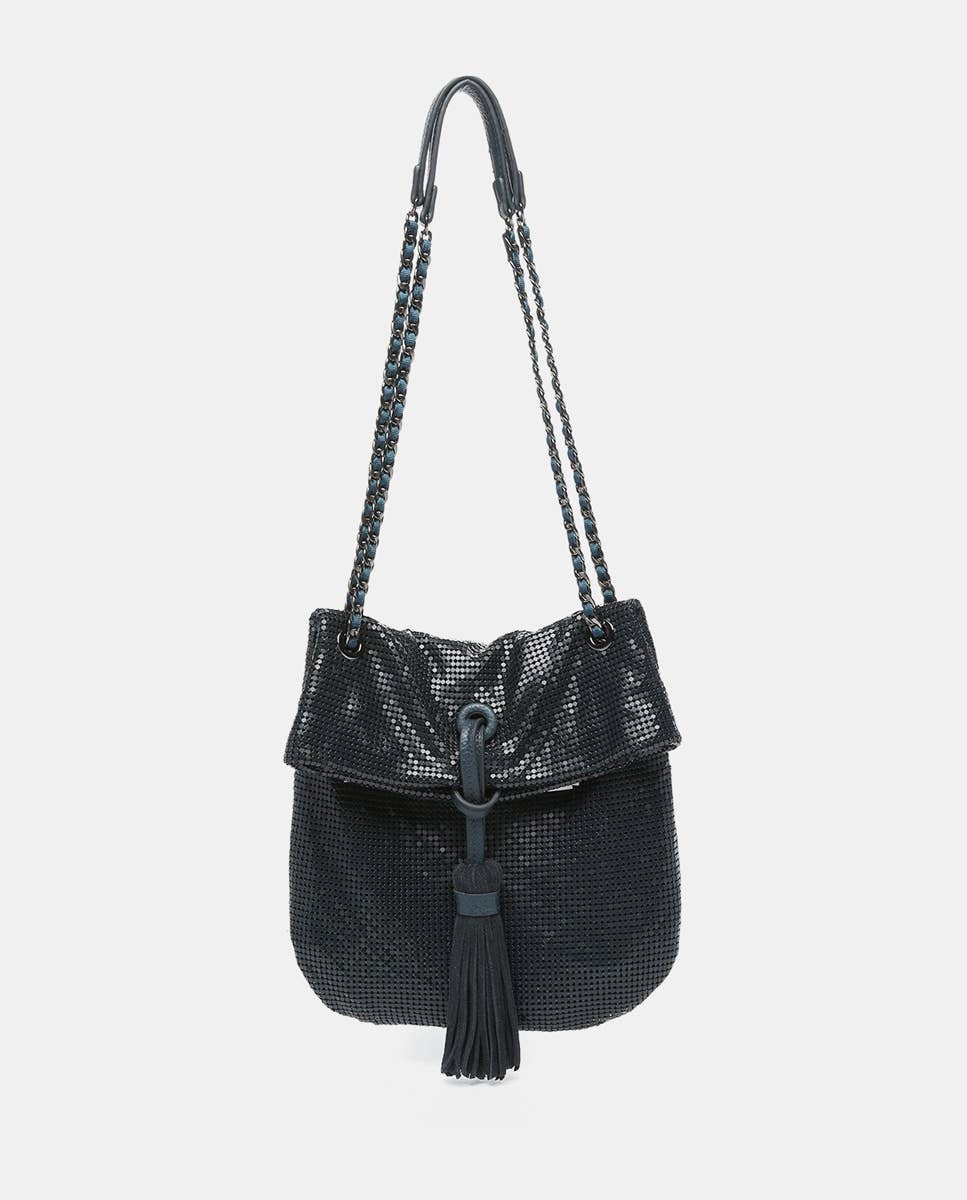 Abbacino - Wholesale Shoulder Bag - Women's - Half Moon Party Bag in Metal Mesh0