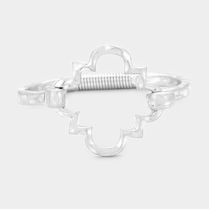 Hammered Metal Petal Hook Bracelet for wholesale by Sensibling Corp.