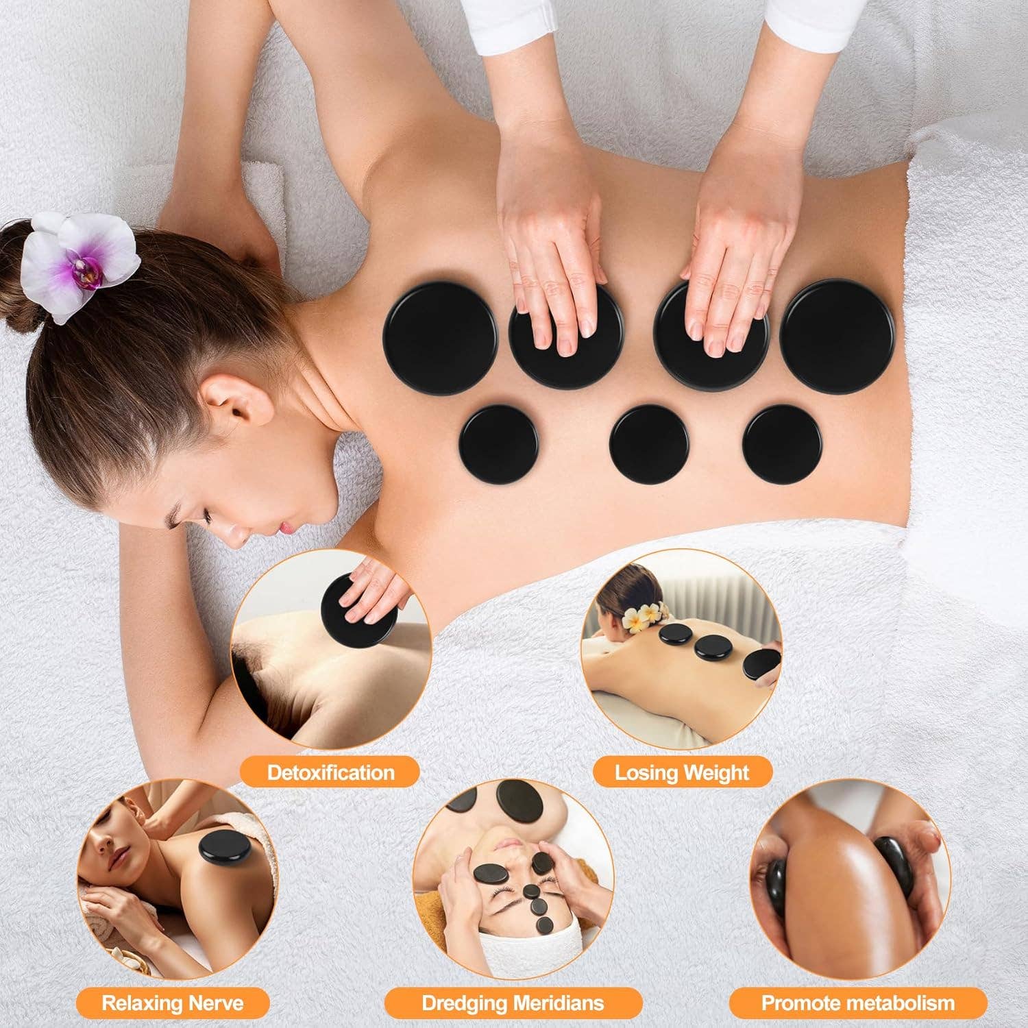 VIGOR - Wholesale Body Massager - Basalt Hot Rocks Massage 20 pcs Stone, Professional Massage7