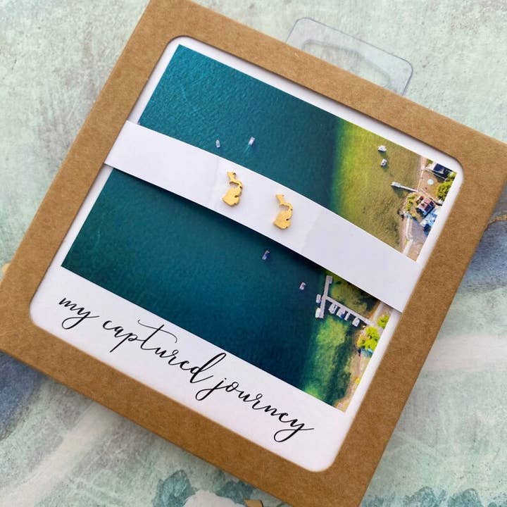 My Captured Journey - Wholesale Stud/Post Earrings - Michigan Earrings, Michigan Stud earrings9