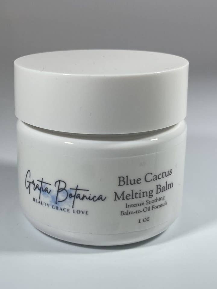 Blue Cactus Melting Balm for wholesale by Gratia Botanica