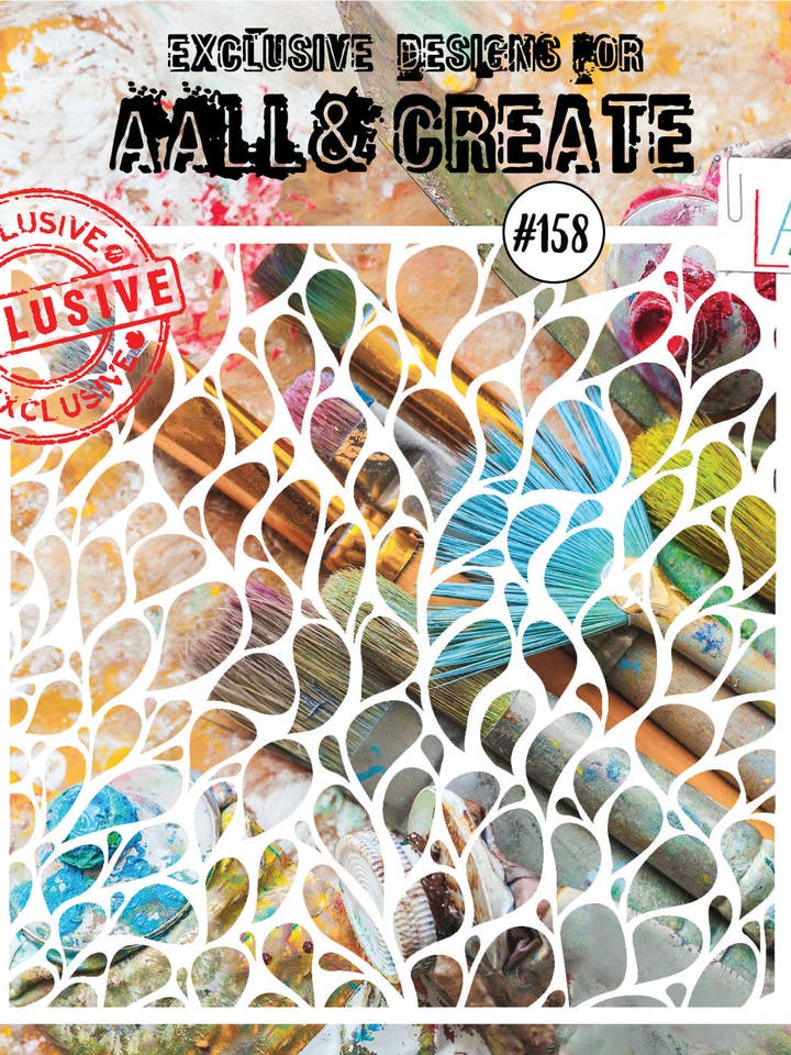 #158 - Pochoir de 6 po x 6 po - Goutte pour la vente par AALL AND CREATE