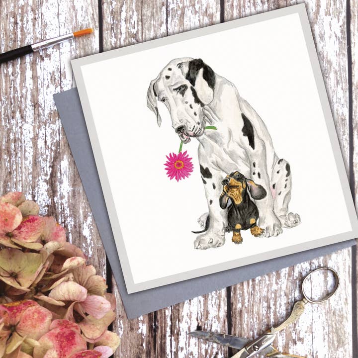 Carte pour chien Gerbera Glow Blank pour la vente par Utterly Conkers