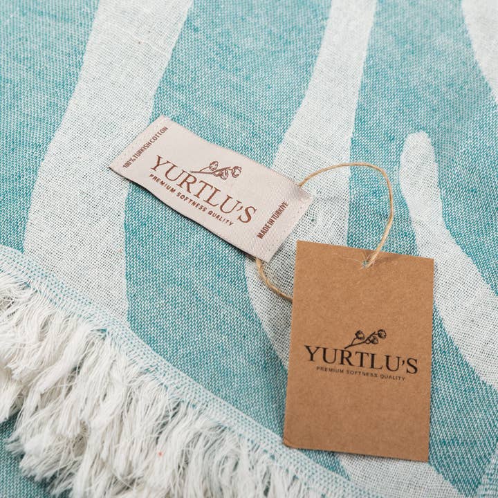 YURTLUS - Wholesale Beach Towel - YURTLU'S Harmony Series 38"x72" Turkish Towel Highly Absorbent Pre-Washed - New Blue2