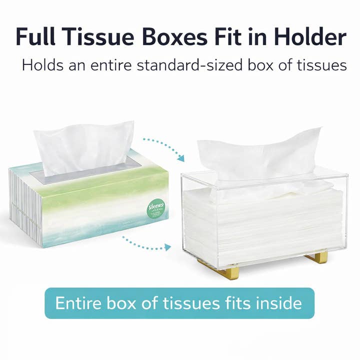 Krifts Products - Wholesale Tissue Box - Acrylic Tissue Box Holder Fit's "KLEENEX" Brand 7