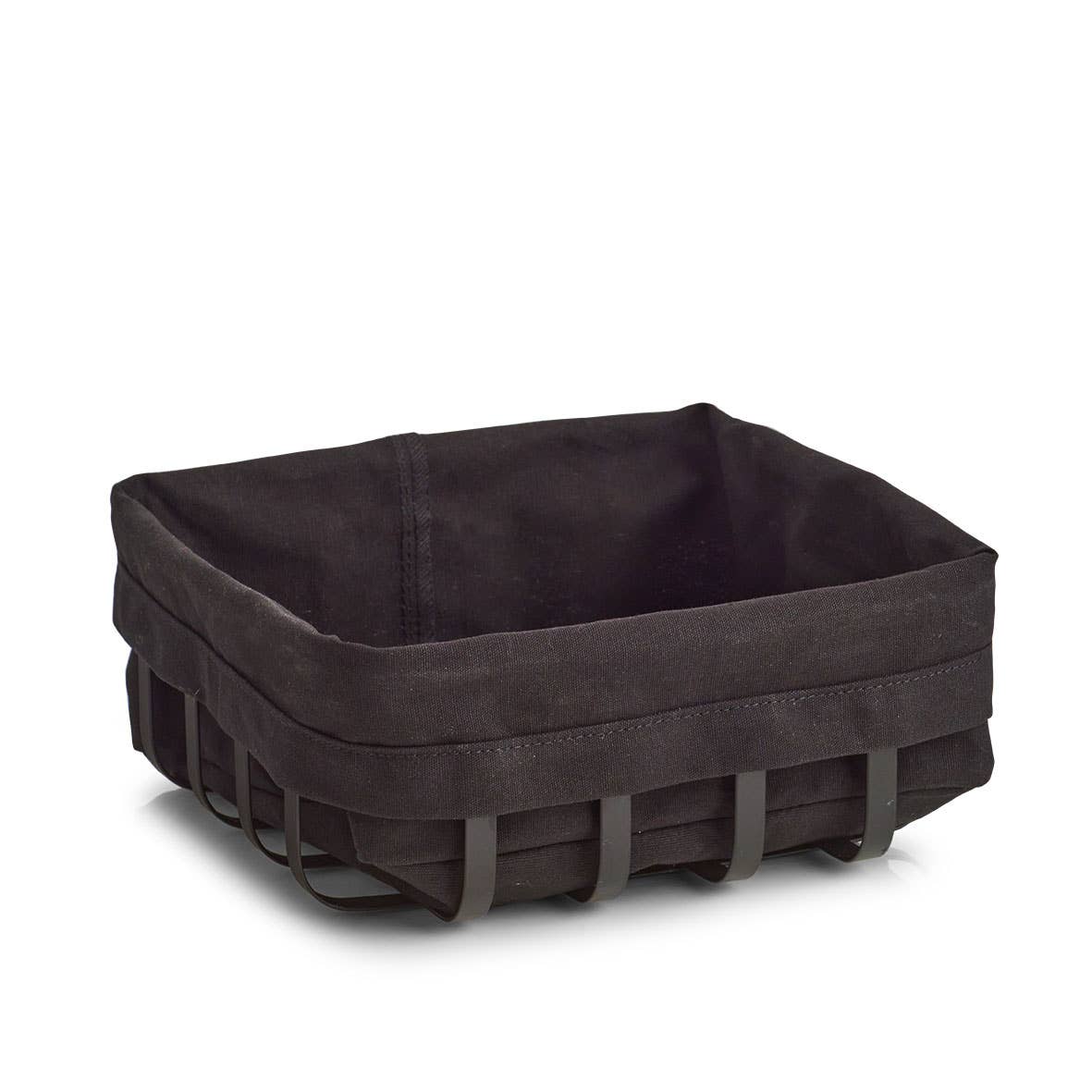 Bread basket M. Bag, metal/cotton, black #2 for wholesale on Faire3