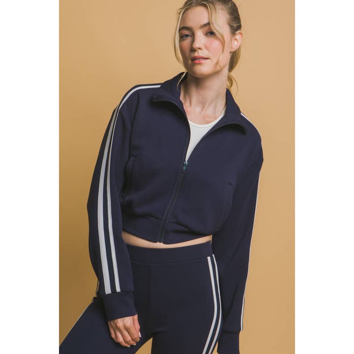 HiteJeans - Wholesale Jacket - Women's - Side Stripe Mock Jacket with Side Pockets7