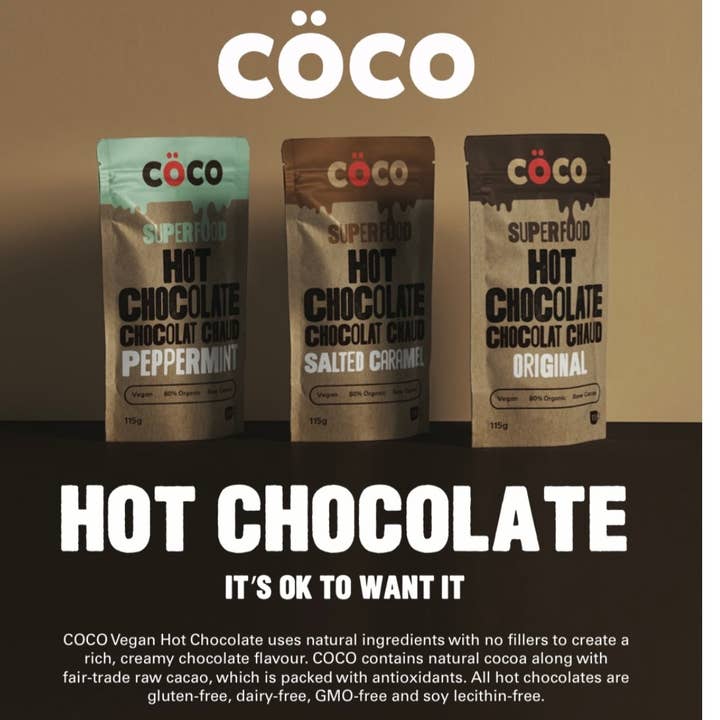 Domo Tea - Wholesale Hot Cocoa Mix/Kit - COCO Peppermint Vegan Superfood Hot Chocolate (115g)1