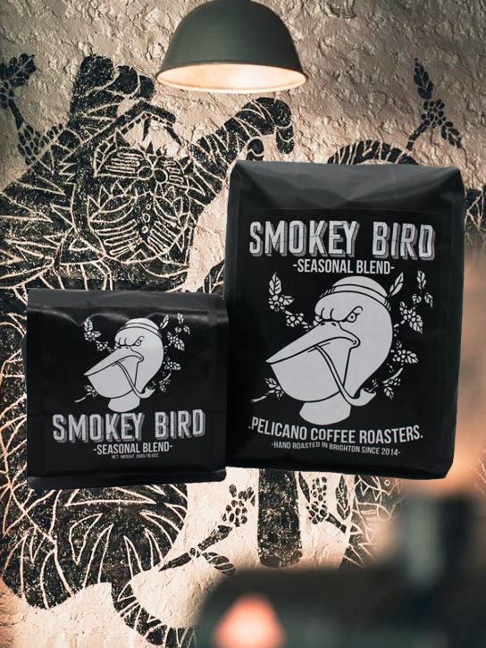 Smokey Bird Seasonal Blend for wholesale by Pelicano Coffee
