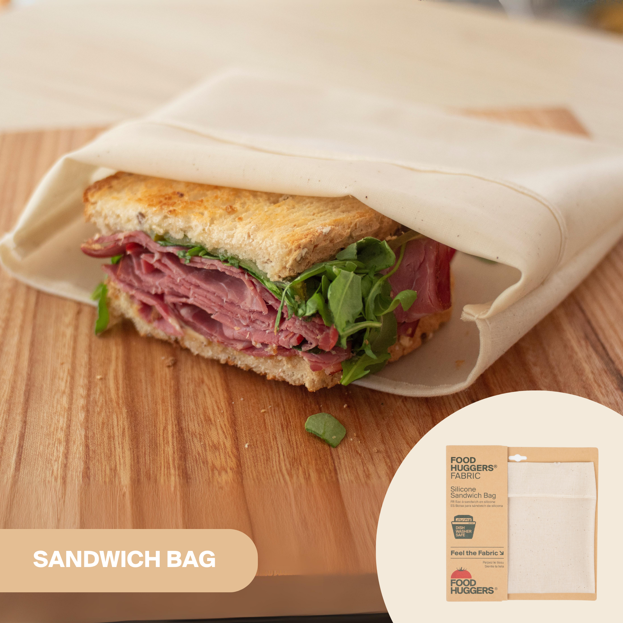 Food Huggers - Wholesale Food Storage Wrap/Bag - Food Huggers Fabric / Silicone Sandwich Bag6