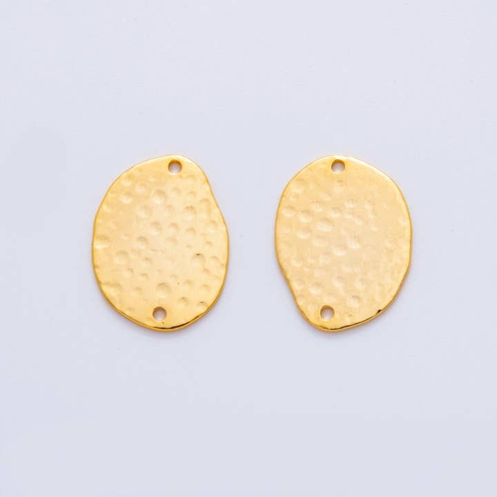 Ciondolo Sottile a Forma di Ovale Astratto Puntinato in Oro 18K Riempito | Z1171 per la vendita all'ingrosso da parte di Aim Eternal