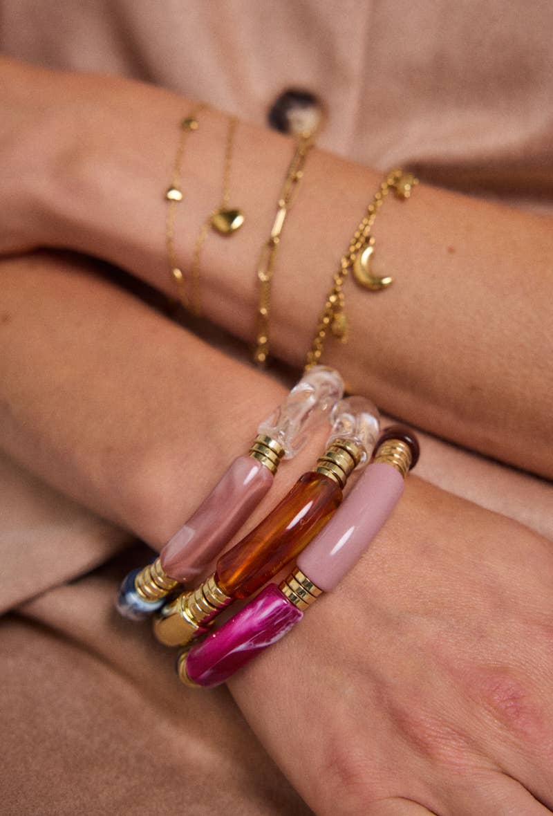 BYREN | ÉLINE L'ATELIER - Vendita all'ingrosso Braccialetti - Braccialetto elastico colorato 324CP563