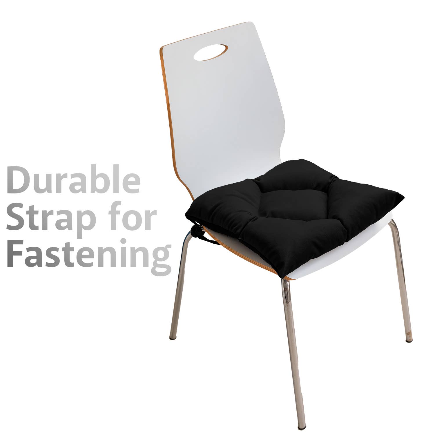 CASASRO - Venta al por mayor Cojines para sillas - CASASRO® Cojines para sillas de comedor | Juego de 4 de 40x40 cm | Tela de terciopelo suave lavable en 9 colores | Cojines con lazos para sujetar50