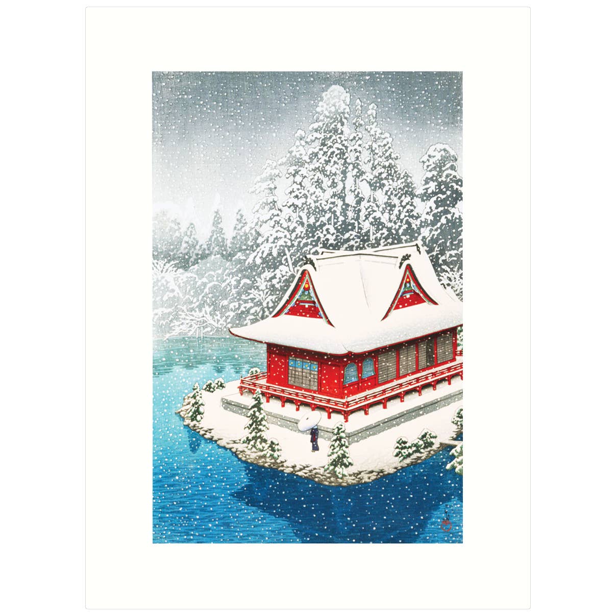 Lucca Paperworks – Großhandel Saisongrußkarte – Schnee in Inokashira | Blanko-Grußkarte1