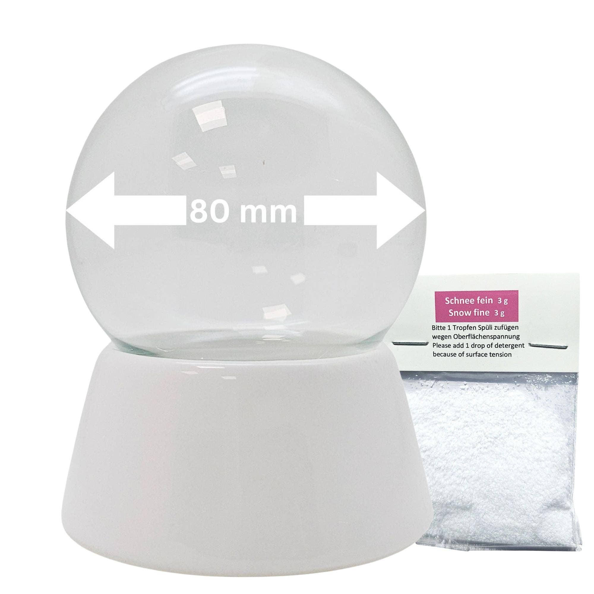 Schneekugelhaus – wholesale DIY-pysselkit – 80 mm gör-det-själv snöglob med glas och porslin0