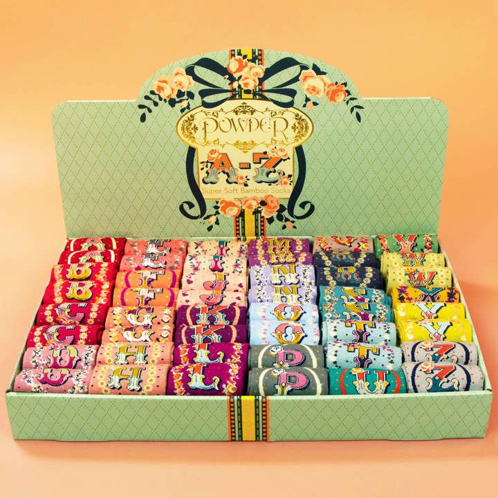 A-Z Sock Pack for wholesale by Powder Design - Europe