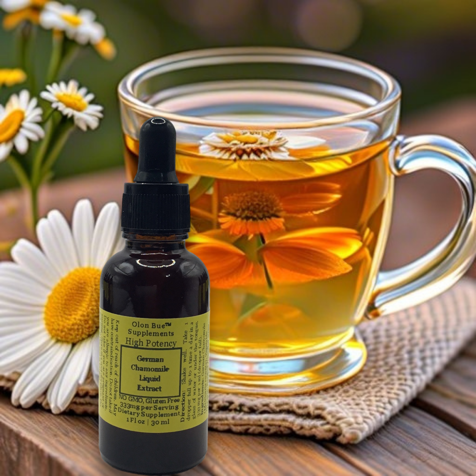 Olon Bue - Wholesale Tincture - German Chamomile Liquid Extract 1oz 1