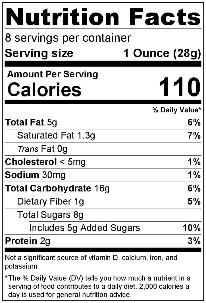 Staat's Bakery – Großhandel Granola – Pekan-Cranberry-Müsli2