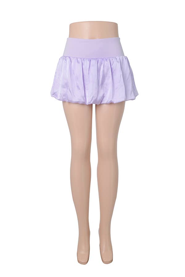Color 5 – wholesale Skirt – Women’s – Balloon bubble ruffle mini  skirt  w/lining and shorts under9