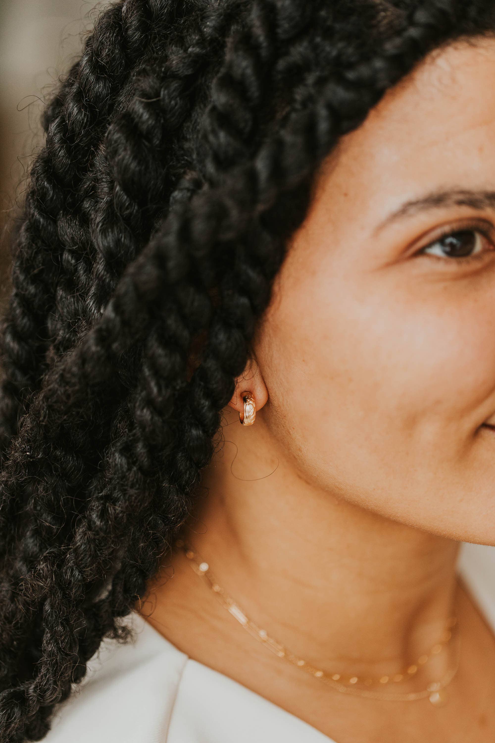 Hello Adorn - Wholesale Hoop Earrings - Baby Flora Hoops | 14kt Gold Fill + Sterling Silver