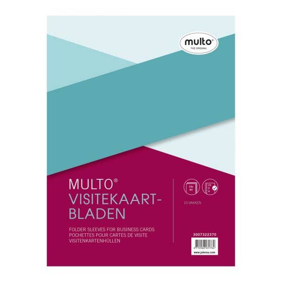Inredning visitkort A4: PP: tätning av 10 st: 235x312mm för wholesale av Jalema
